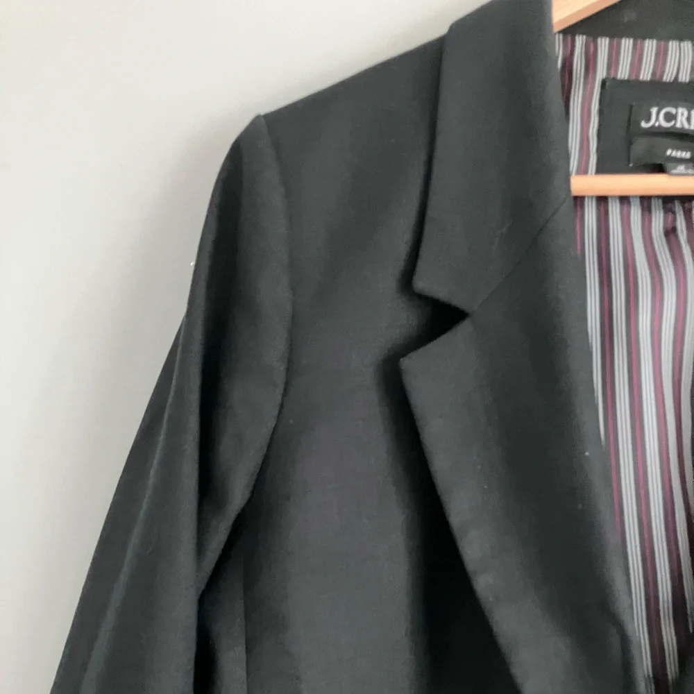 J CREW Parke Black Linen Blend Blazer Size 18 - Picture 3 of 12